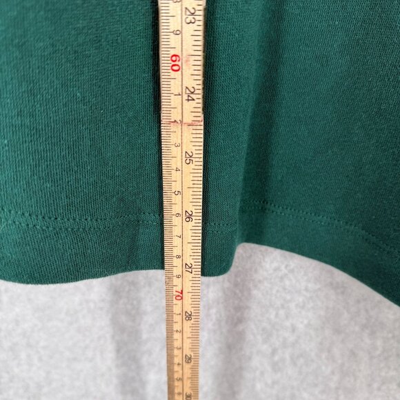 J Crew Womens Wide Collar Button Mockneck Pullover Sweatshirt Size XL Green NEW - Picture 9 of 10